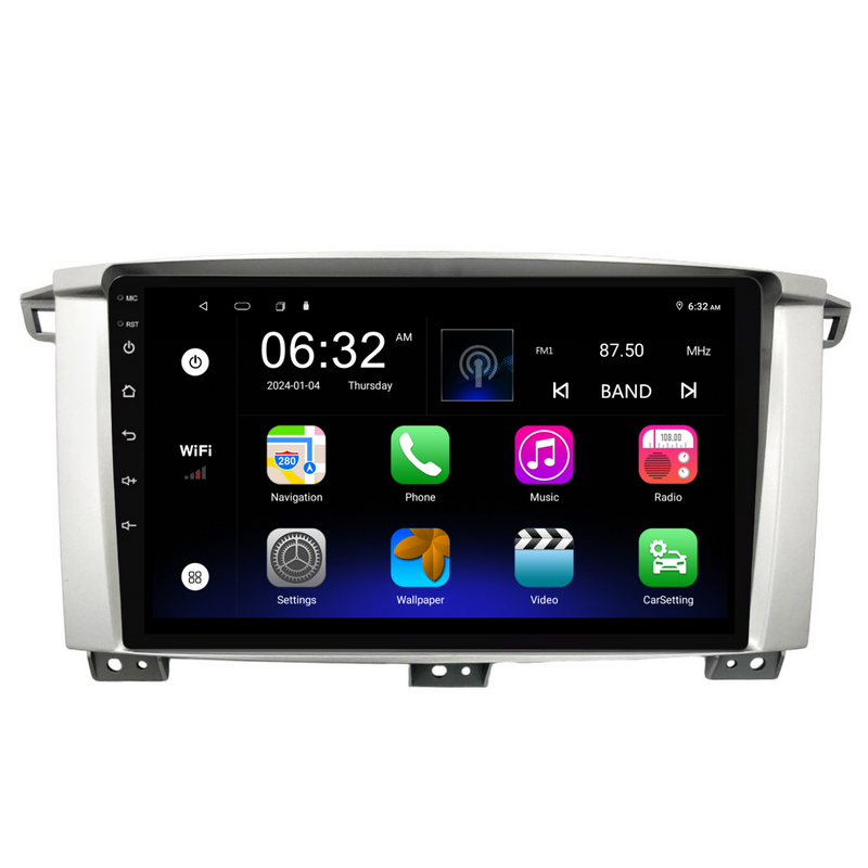 Load image into Gallery viewer, Toyota Landcruiser 100 Series 9&quot; (2002-2007) Plug &amp; Play Head Unit Upgrade Kit: Car Radio with Wireless &amp; Wired Apple CarPlay &amp; Android Auto
