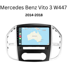 Mercedes Benz Vito/W447 (2014-2018) Plug & Play Head Unit Upgrade Kit: Car Radio with Wireless & Wired Apple CarPlay & Android Auto