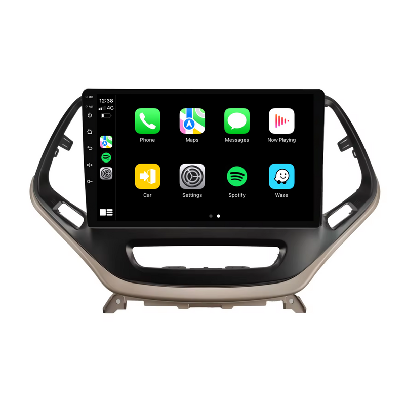 Load image into Gallery viewer, Jeep Cherokee (2014-2019) Plug &amp; Play Head Unit Upgrade Kit: Car Radio with Wireless &amp; Wired Apple CarPlay &amp; Android Auto
