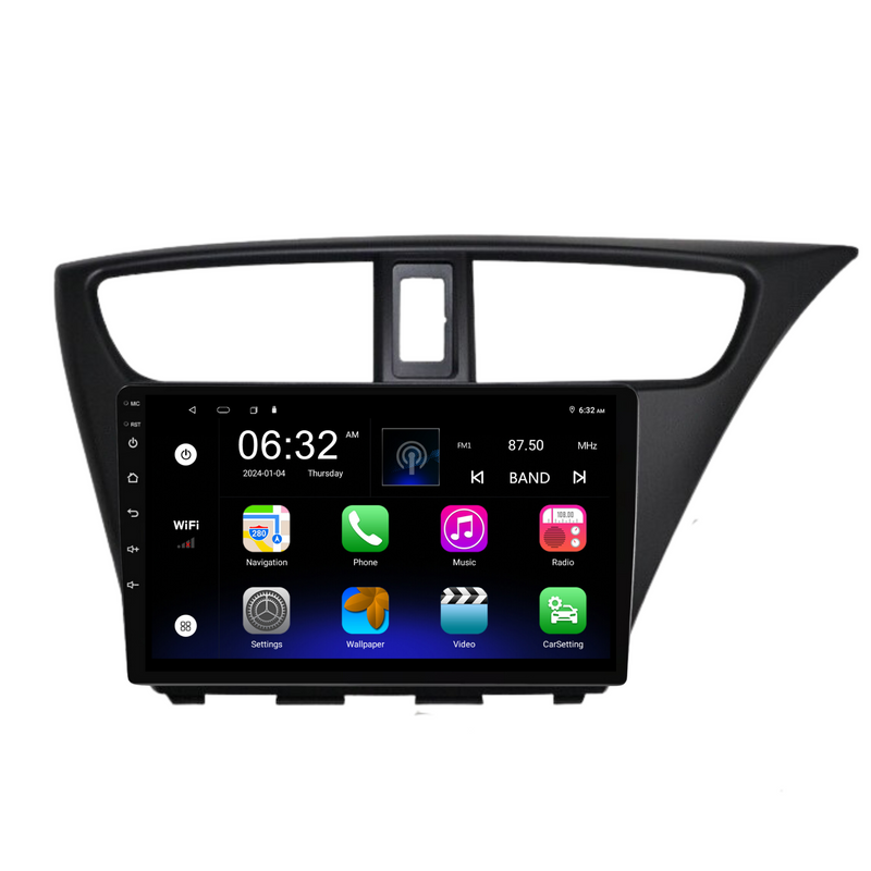 Load image into Gallery viewer, Honda Civic Hatch (2012-2016) Plug &amp; Play Head Unit Upgrade Kit: Car Radio with Wireless &amp; Wired Apple CarPlay &amp; Android Auto
