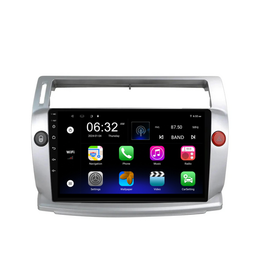 Citroen C4 (2004-2009) Plug & Play Head Unit Upgrade Kit: Car Radio with Wireless & Wired Apple CarPlay & Android Auto