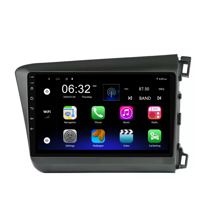 Load image into Gallery viewer, Honda Civic (2012-2015) Plug &amp; Play Head Unit Upgrade Kit: Car Radio with Wireless &amp; Wired Apple CarPlay &amp; Android Auto
