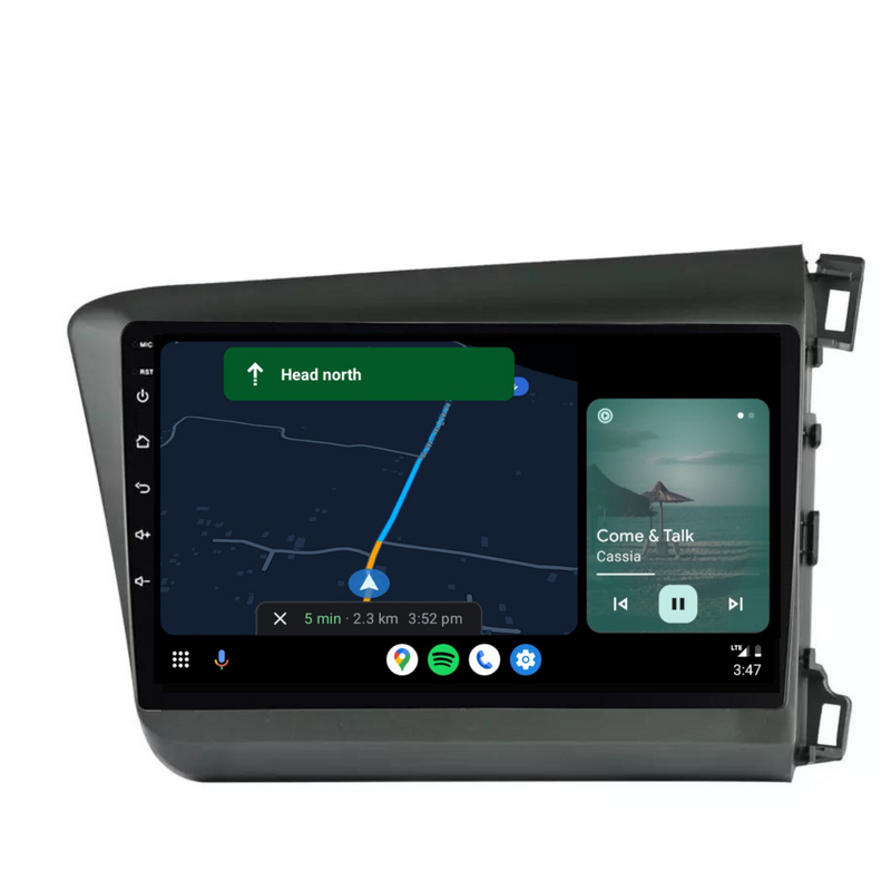 Load image into Gallery viewer, Honda Civic (2012-2015) Plug &amp; Play Head Unit Upgrade Kit: Car Radio with Wireless &amp; Wired Apple CarPlay &amp; Android Auto
