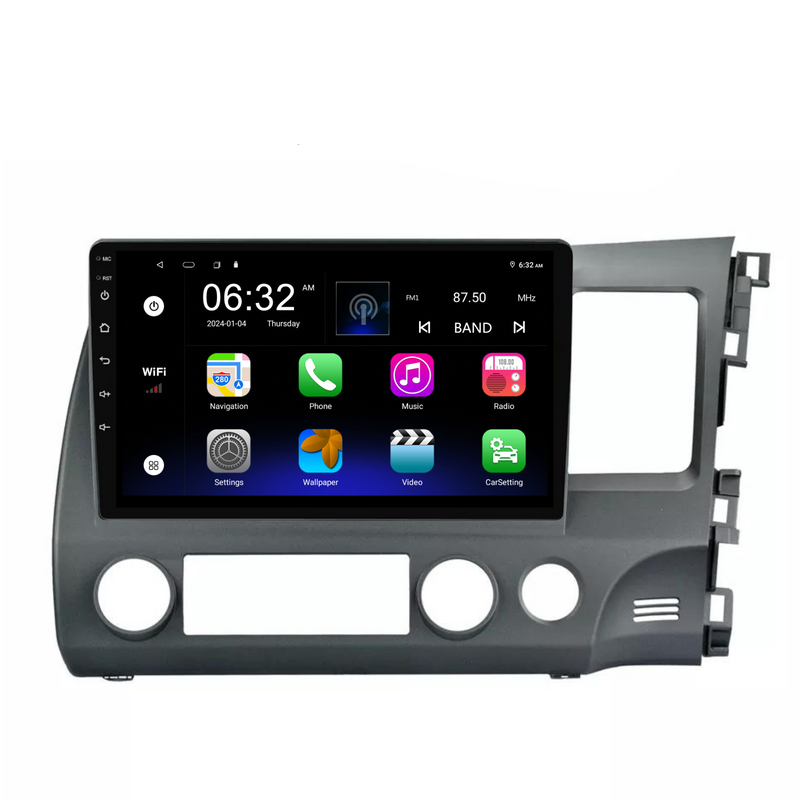 Load image into Gallery viewer, Honda Civic (2007-2011) Plug &amp; Play Head Unit Upgrade Kit: Car Radio with Wireless &amp; Wired Apple CarPlay &amp; Android Auto
