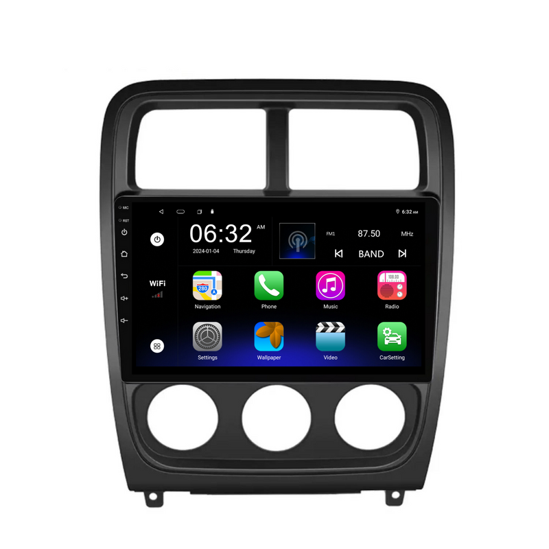 Load image into Gallery viewer, Dodge Caliber (2010-2012) Plug &amp; Play Head Unit Upgrade Kit: Car Radio with Wireless &amp; Wired Apple CarPlay &amp; Android Auto
