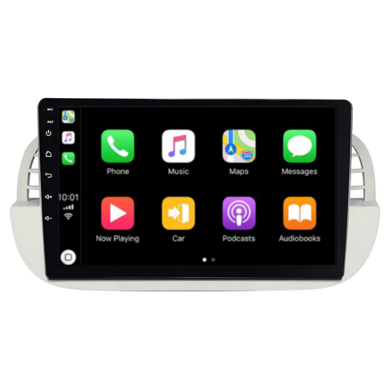 Load image into Gallery viewer, Fiat 500 (2007-2015) SILVER Plug &amp; Play Head Unit Upgrade Kit: Car Radio with Wireless &amp; Wired Apple CarPlay &amp; Android Auto
