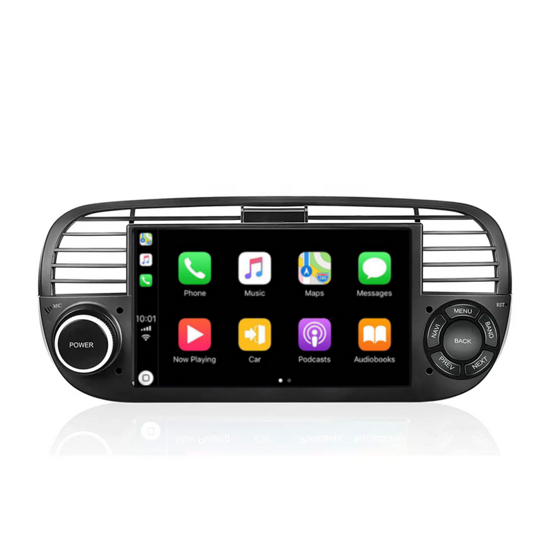 Load image into Gallery viewer, Fiat 500 (2007-2015) Plug &amp; Play Head Unit Upgrade Kit: Car Radio with Wireless &amp; Wired Apple CarPlay &amp; Android Auto
