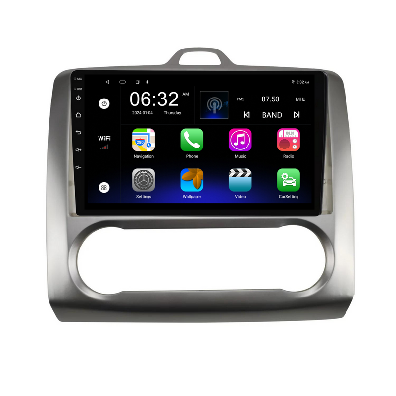 Load image into Gallery viewer, Ford Focus Auto AC (2005-2012) Plug &amp; Play Head Unit Upgrade Kit: Car Radio with Wireless &amp; Wired Apple CarPlay &amp; Android Auto
