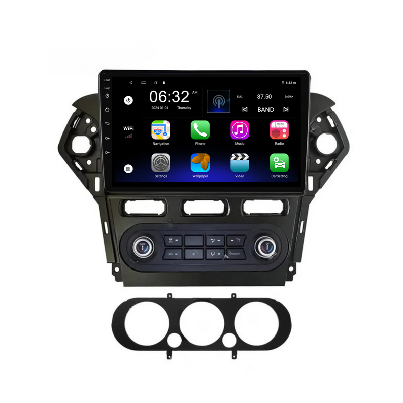 Load image into Gallery viewer, Ford Mondeo / C-MAX (2007-2010 AUTO AC) Plug &amp; Play Head Unit Upgrade Kit: Car Radio with Wireless &amp; Wired Apple CarPlay &amp; Android Auto
