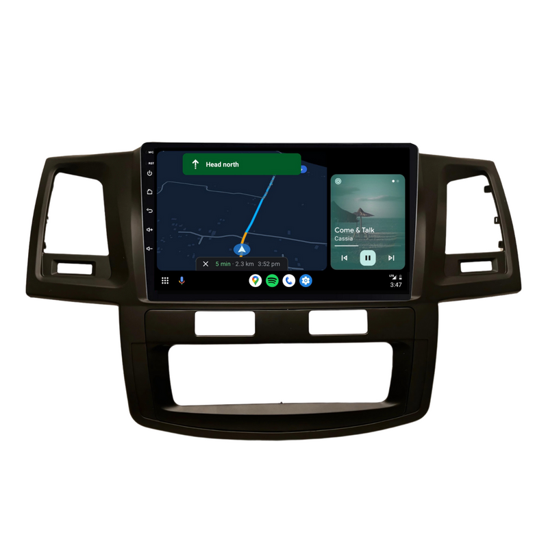 Load image into Gallery viewer, Toyota Hilux / N70 Auto AC - matte black (2008-2014) Plug &amp; Play Head Unit Upgrade Kit: Car Radio with Wireless &amp; Wired Apple CarPlay &amp; Android Auto
