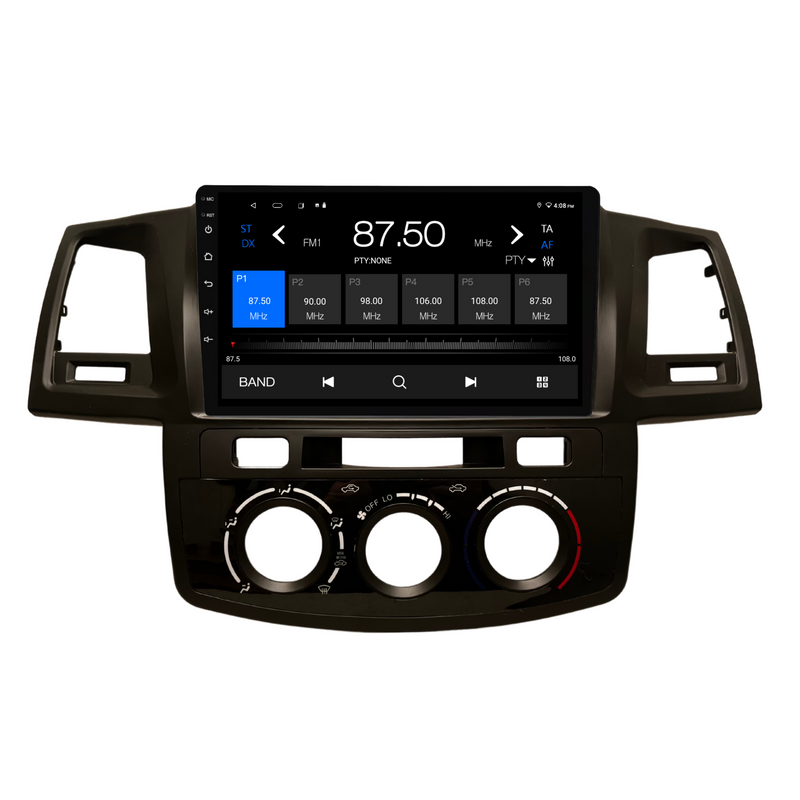 Load image into Gallery viewer, Toyota Hilux / N70 Manual AC - matte black (2005-2014) Plug &amp; Play Head Unit Upgrade Kit: Car Radio with Wireless &amp; Wired Apple CarPlay &amp; Android Auto
