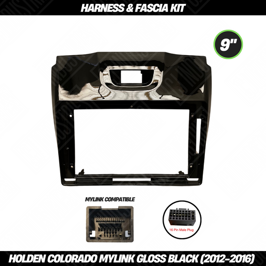 Holden Colorado (Gloss Black) MYLINK COMPATIBLE (2012-2016) Harness & Fascia Kit