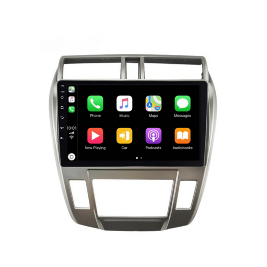 Honda City (2008-2013) AUTO AC Plug & Play Head Unit Upgrade Kit: Car Radio with Wireless & Wired Apple CarPlay & Android Auto