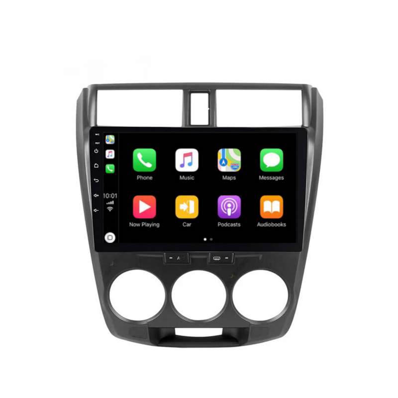 Load image into Gallery viewer, Honda City (2008-2013) MANUAL AC Plug &amp; Play Head Unit Upgrade Kit: Car Radio with Wireless &amp; Wired Apple CarPlay &amp; Android Auto
