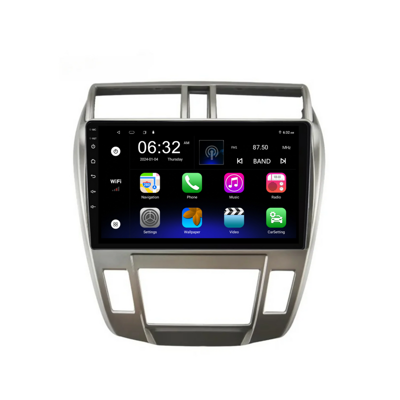 Load image into Gallery viewer, Honda City (2008-2013) AUTO AC Plug &amp; Play Head Unit Upgrade Kit: Car Radio with Wireless &amp; Wired Apple CarPlay &amp; Android Auto
