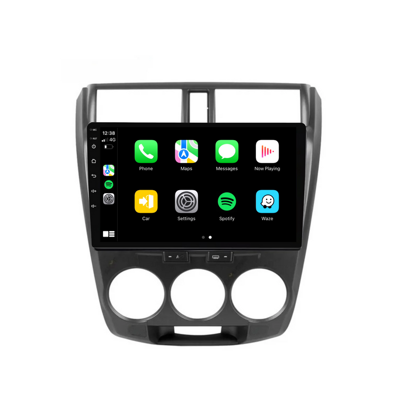 Load image into Gallery viewer, Honda City (2008-2013) MANUAL AC Plug &amp; Play Head Unit Upgrade Kit: Car Radio with Wireless &amp; Wired Apple CarPlay &amp; Android Auto
