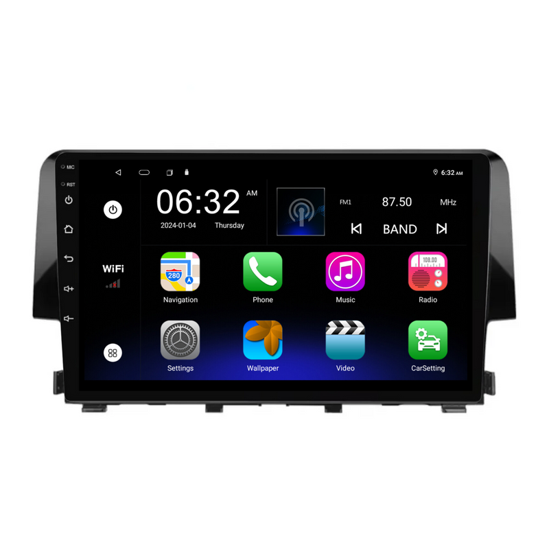 Load image into Gallery viewer, Honda Civic (2016-2020) Plug &amp; Play Head Unit Upgrade Kit: Car Radio with Wireless &amp; Wired Apple CarPlay &amp; Android Auto
