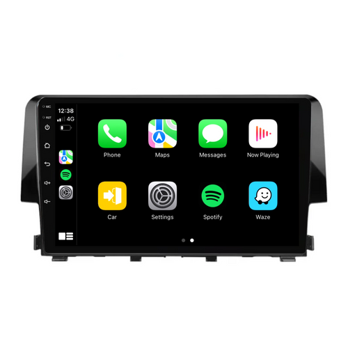 Honda Civic (2016-2020) Plug & Play Head Unit Upgrade Kit: Car Radio with Wireless & Wired Apple CarPlay & Android Auto