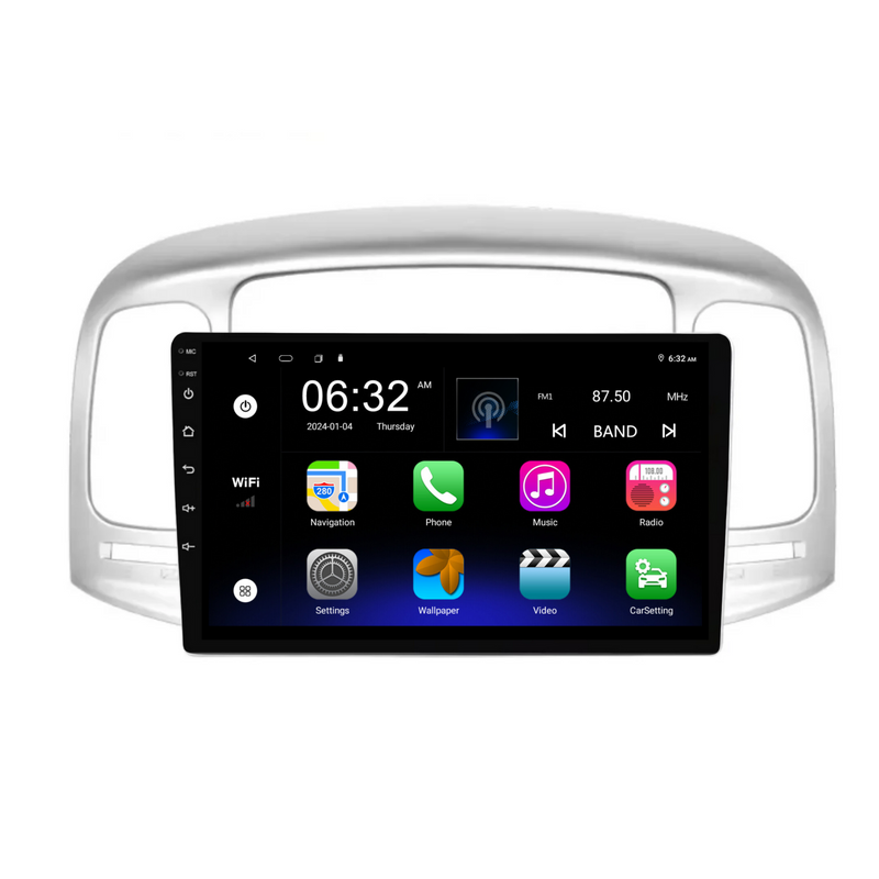 Load image into Gallery viewer, Hyundai Accent (2008-2011) Plug &amp; Play Head Unit Upgrade Kit: Car Radio with Wireless &amp; Wired Apple CarPlay &amp; Android Auto
