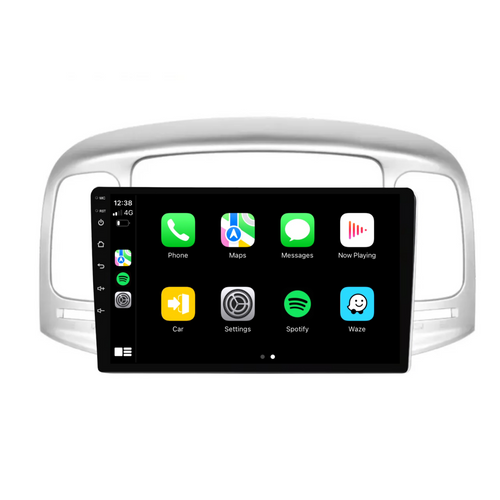 Hyundai Accent (2008-2011) Plug & Play Head Unit Upgrade Kit: Car Radio with Wireless & Wired Apple CarPlay & Android Auto