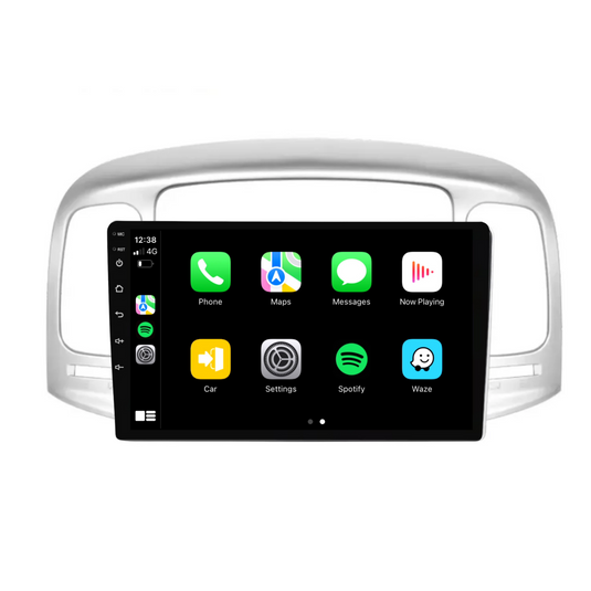 Hyundai Accent (2008-2011) Plug & Play Head Unit Upgrade Kit: Car Radio with Wireless & Wired Apple CarPlay & Android Auto