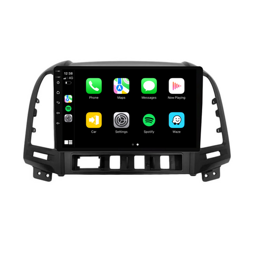 Hyundai IX45/Santa Fe (2006-2012) Plug & Play Head Unit Upgrade Kit: Car Radio with Wireless & Wired Apple CarPlay & Android Auto