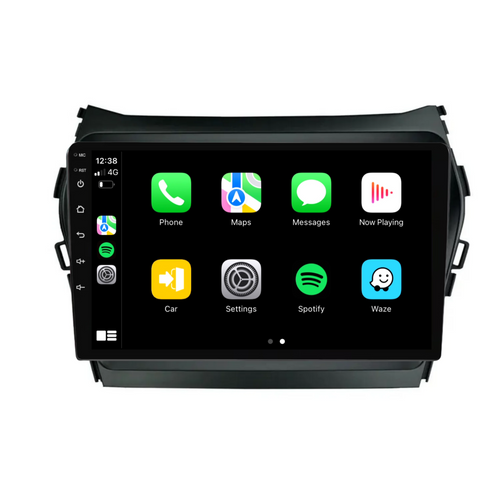 Hyundai IX45/Santa Fe (2015-2018) Plug & Play Head Unit Upgrade Kit: Car Radio with Wireless & Wired Apple CarPlay & Android Auto