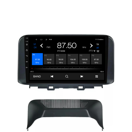 Hyundai Kona (2017-2019) Plug & Play Head Unit Upgrade Kit: Car Radio with Wireless & Wired Apple CarPlay & Android Auto