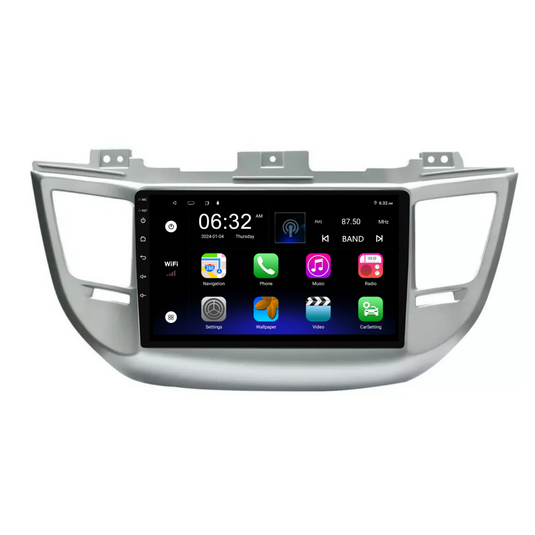 Hyundai Tucson / IX35 (2016-2018) Plug & Play Head Unit Upgrade Kit: Car Radio with Wireless & Wired Apple CarPlay & Android Auto