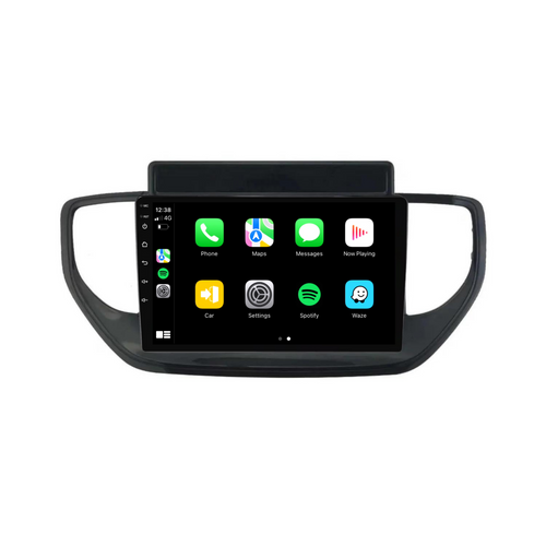 Hyundai Verna / Accent / Solaris (2018+) Plug & Play Head Unit Upgrade Kit: Car Radio with Wireless & Wired Apple CarPlay & Android Auto