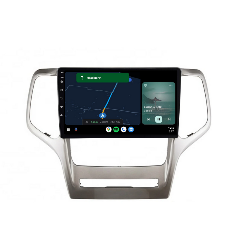 Load image into Gallery viewer, Jeep Grand Cherokee (2008-2013) Plug &amp; Play Head Unit Upgrade Kit: Car Radio with Wireless &amp; Wired Apple CarPlay &amp; Android Auto
