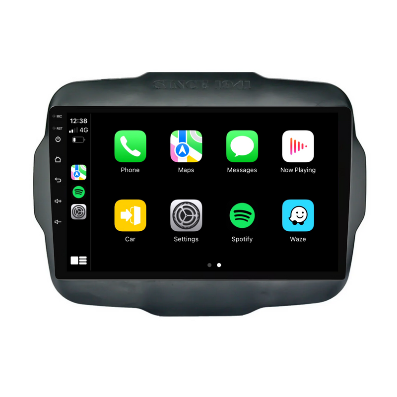 Load image into Gallery viewer, Jeep Renegade (2016-2020) Plug &amp; Play Head Unit Upgrade Kit: Car Radio with Wireless &amp; Wired Apple CarPlay &amp; Android Auto
