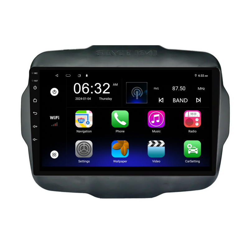 Load image into Gallery viewer, Jeep Renegade (2016-2020) Plug &amp; Play Head Unit Upgrade Kit: Car Radio with Wireless &amp; Wired Apple CarPlay &amp; Android Auto
