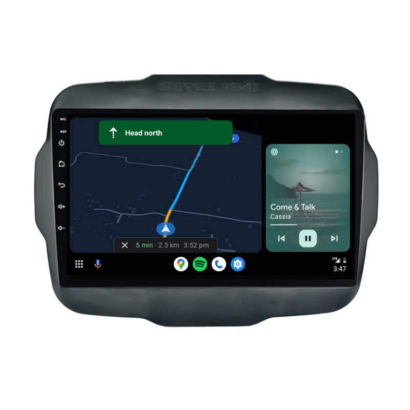 Load image into Gallery viewer, Jeep Renegade (2016-2020) Plug &amp; Play Head Unit Upgrade Kit: Car Radio with Wireless &amp; Wired Apple CarPlay &amp; Android Auto
