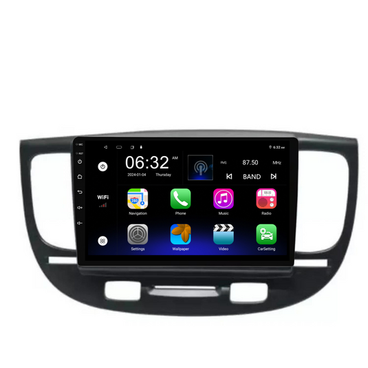 Kia Rio (2005-2011) Plug & Play Head Unit Upgrade Kit: Car Radio with Wireless & Wired Apple CarPlay & Android Auto