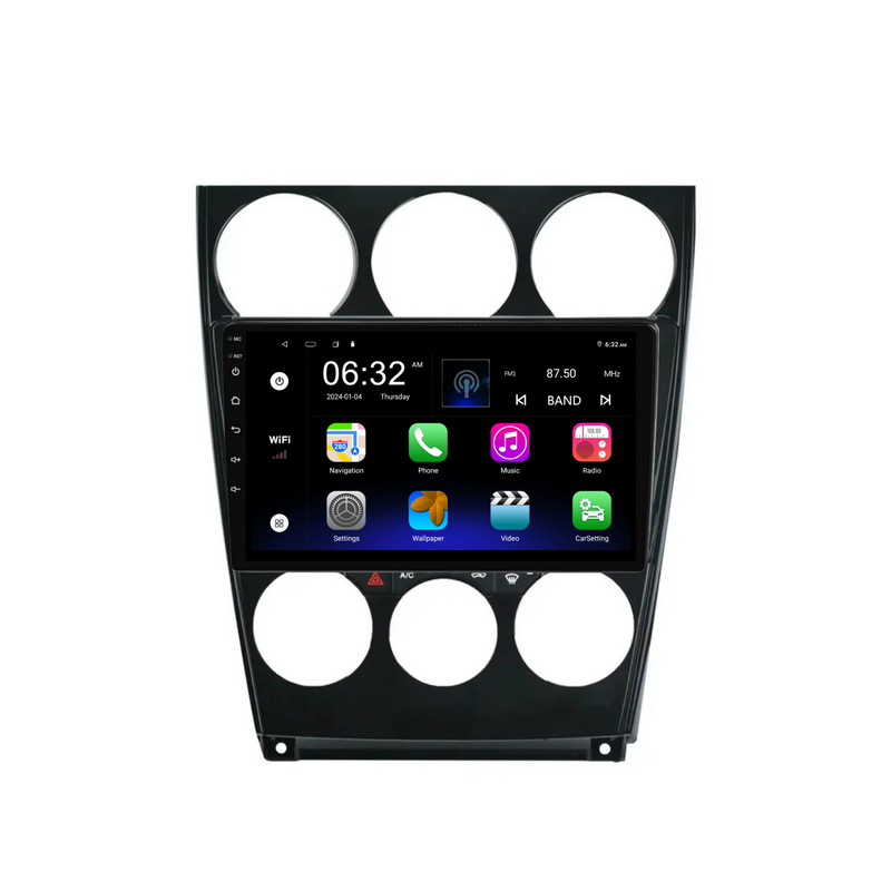 Load image into Gallery viewer, Mazda 6 (2004-2015) Plug &amp; Play Head Unit Upgrade Kit: Car Radio with Wireless &amp; Wired Apple CarPlay &amp; Android Auto
