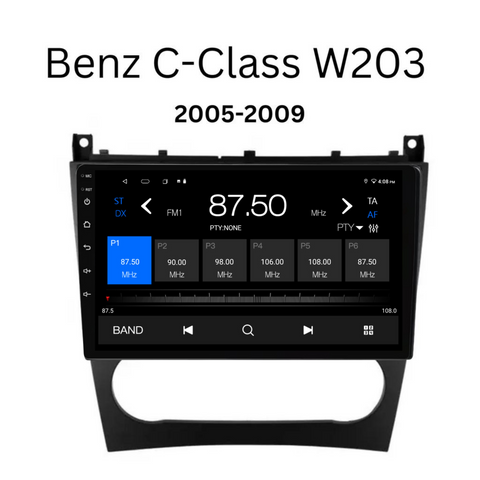 Mercedes Benz C-Class / W203 (2005-2009) Plug & Play Head Unit Upgrade Kit: Car Radio with Wireless & Wired Apple CarPlay & Android Auto