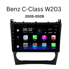 Mercedes Benz C-Class / W203 (2005-2009) Plug & Play Head Unit Upgrade Kit: Car Radio with Wireless & Wired Apple CarPlay & Android Auto