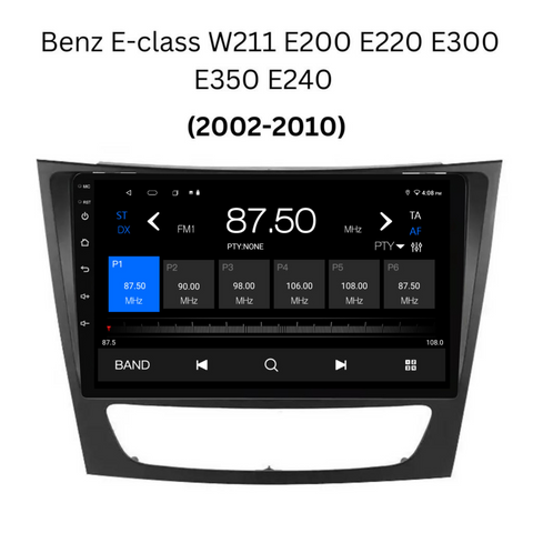 Mercedes Benz E-Class (2002-2010) Plug & Play Head Unit Upgrade Kit: Car Radio with Wireless & Wired Apple CarPlay & Android Auto