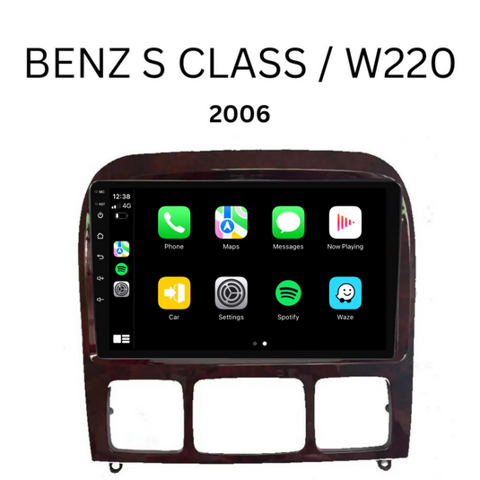 Mercedes Benz S-Class / W220 (2006) Plug & Play Head Unit Upgrade Kit: Car Radio with Wireless & Wired Apple CarPlay & Android Auto