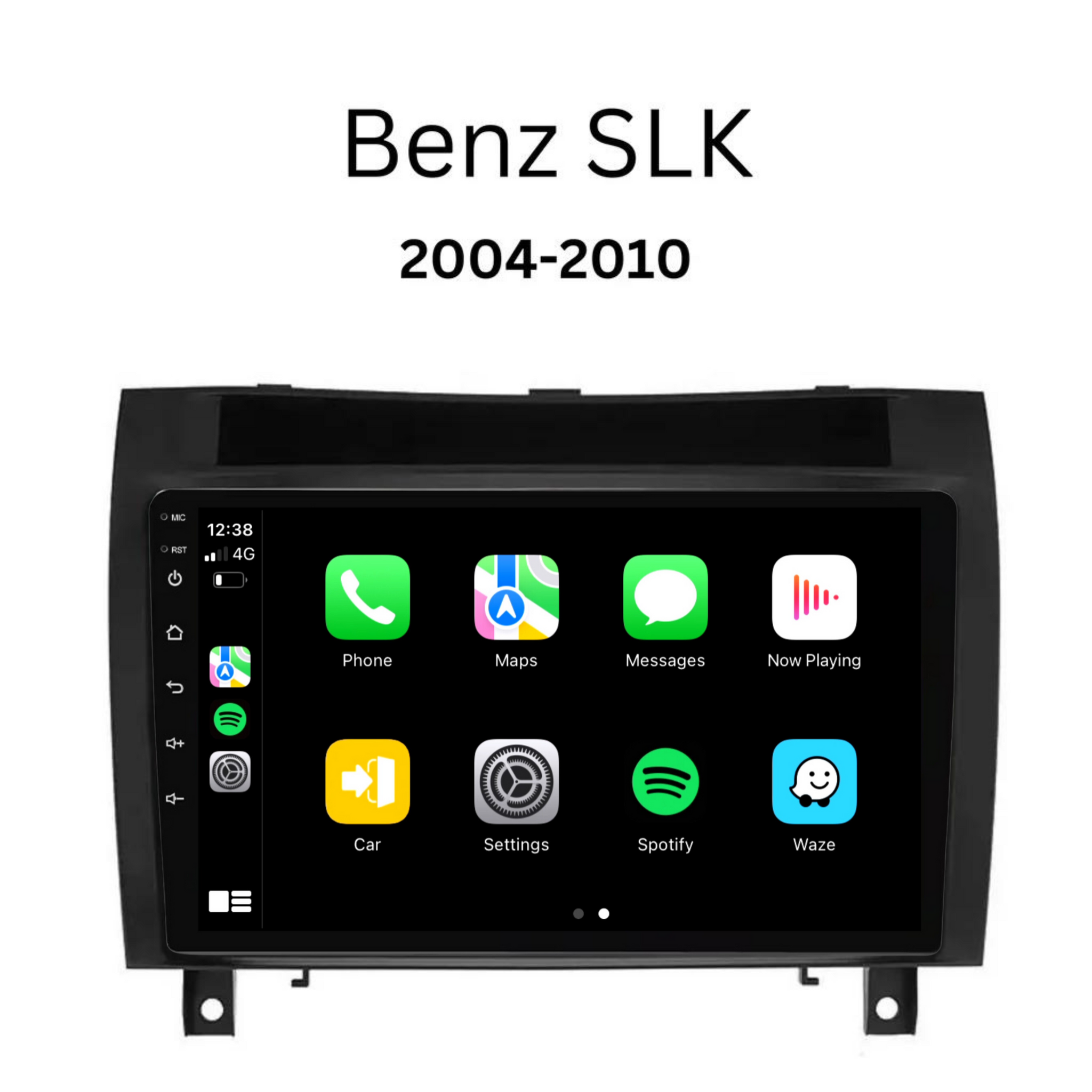 Mercedes Benz SLK (2004-2010) Plug & Play Head Unit Upgrade Kit: Car Radio with Wireless & Wired Apple CarPlay & Android Auto