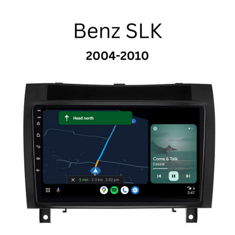 Mercedes Benz SLK (2004-2010) Plug & Play Head Unit Upgrade Kit: Car Radio with Wireless & Wired Apple CarPlay & Android Auto