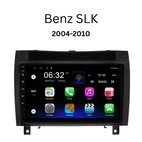 Mercedes Benz SLK (2004-2010) Plug & Play Head Unit Upgrade Kit: Car Radio with Wireless & Wired Apple CarPlay & Android Auto