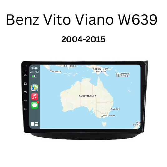 Mercedes Benz Vito/Viano/W639 (2004-2015) Plug & Play Head Unit Upgrade Kit: Car Radio with Wireless & Wired Apple CarPlay & Android Auto