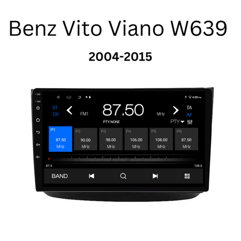 Mercedes Benz Vito/Viano/W639 (2004-2015) Plug & Play Head Unit Upgrade Kit: Car Radio with Wireless & Wired Apple CarPlay & Android Auto