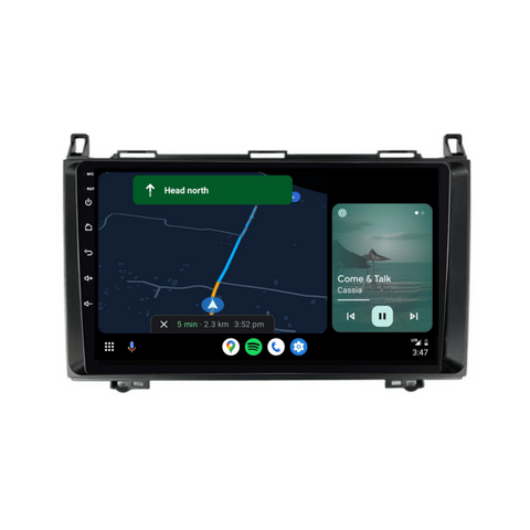 Mercedes Benz W169/W245 Viano Vito W639 Sprinter/B200/W906 Plug & Play Head Unit Upgrade Kit: Car Radio with Wireless & Wired Apple CarPlay & Android Auto