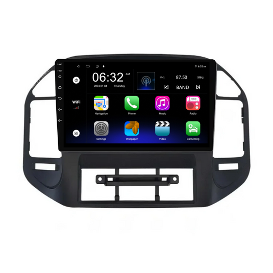 Mitsubishi Pajero V73 with cutout (2000-2006) Plug & Play Head Unit Upgrade Kit: Car Radio with Wireless & Wired Apple CarPlay & Android Auto