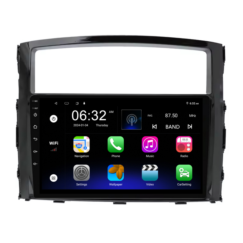 Load image into Gallery viewer, Mitsubishi Pajero GLOSS BLACK (2006-2016) Plug &amp; Play Head Unit Upgrade Kit: Car Radio with Wireless &amp; Wired Apple CarPlay &amp; Android Auto
