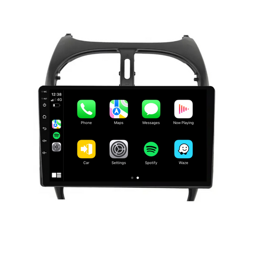 Peugeot 206 (2002-2010) Plug & Play Head Unit Upgrade Kit: Car Radio with Wireless & Wired Apple CarPlay & Android Auto