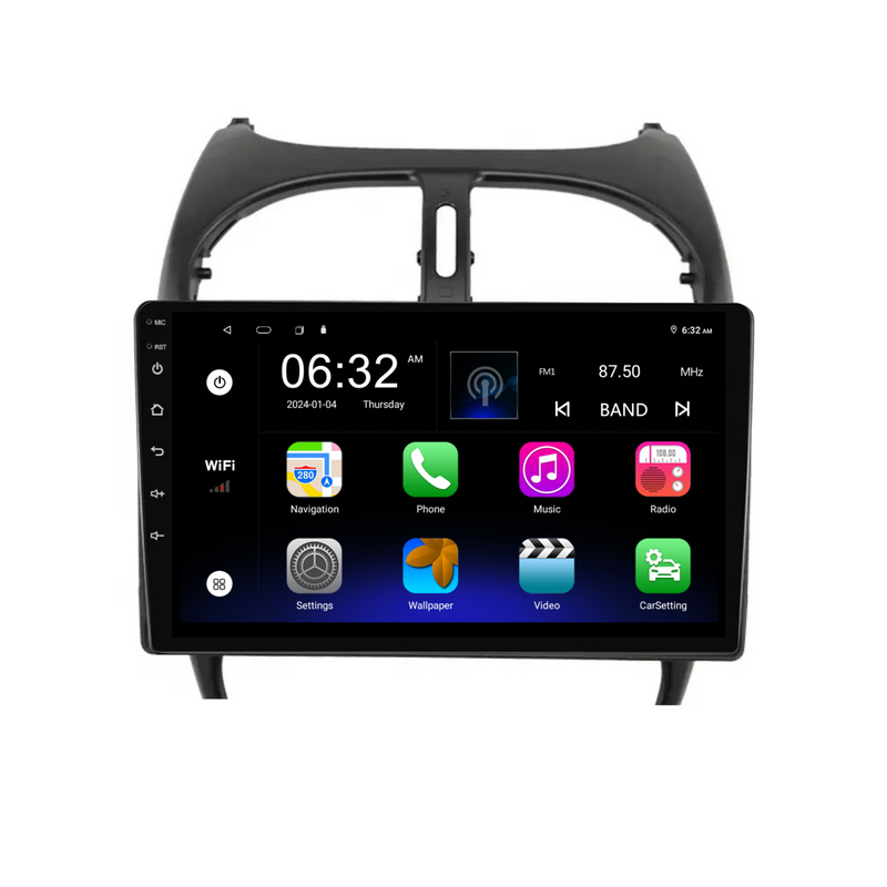 Load image into Gallery viewer, Peugeot 206 (2002-2010) Plug &amp; Play Head Unit Upgrade Kit: Car Radio with Wireless &amp; Wired Apple CarPlay &amp; Android Auto
